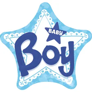 Celebrate Baby Boy Star-Shaped Foil Balloon