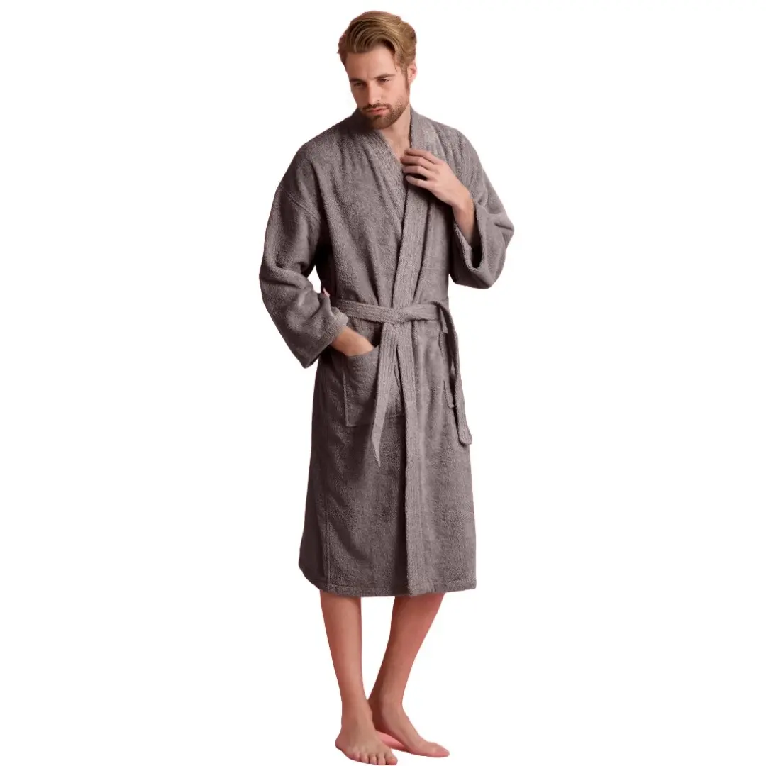 TowelSoft Unisex Men's Terry Cotton Bathrobe (One Size)
