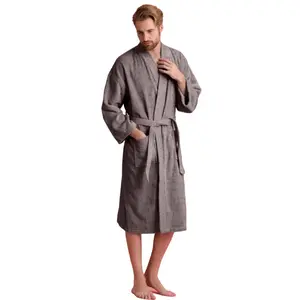 TowelSoft Unisex Men's Terry Cotton Bathrobe (One Size)