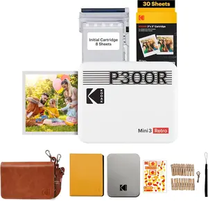 KODAK Mini 3 Retro 4PASS Portable Photo Printer (3x3 inches) Initial 8 Sheets + 30 Sheets + Gift Bundle KODAK Mini 3 Retro 4PASS Portable Photo Printer (3x3 inches) Initial 8 Sheets + 30 Sheets + Gift Bundle