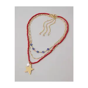 AE Beaded Pendant Necklaces 3-Pack