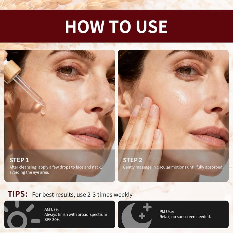 Jeirrzi Peeling Shot Glow Rice Exfoliant Ampoule, 5% Complext Acid Gentle Exfoliating Serum with Salicylic Acid, Brightening and Smoothing for Sensitive Skin