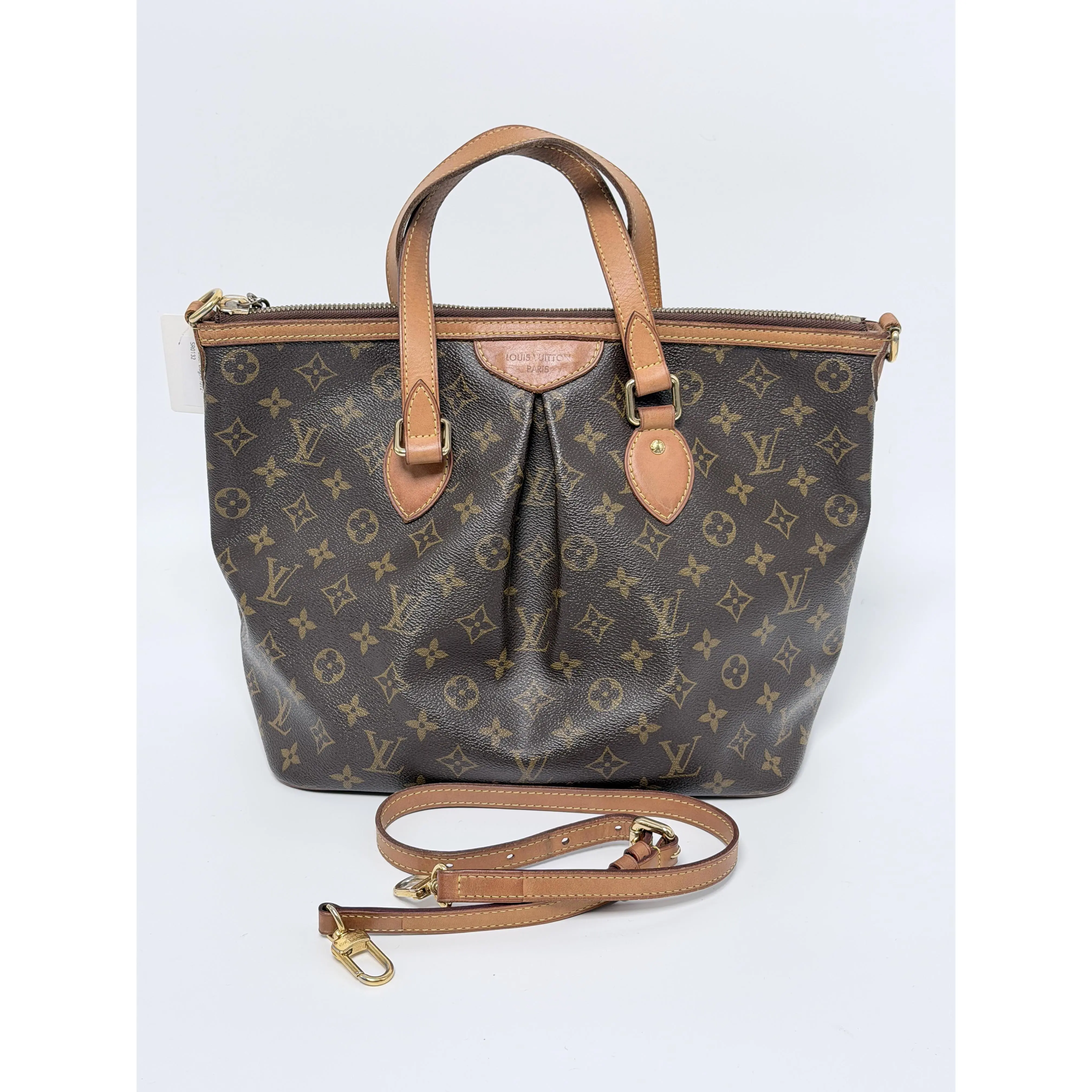 Pre-owned Louis Vuitton Leather Shoulder Bags Monogram Palermo PM Satchel with Shoulder Strap JXLV72