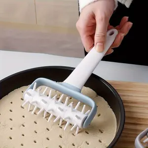 1pc Pizza Roller Prick Plastic Pizza Puncher Creative Flower Cutter Rolling Pin Needle Kitchen Baking Tool