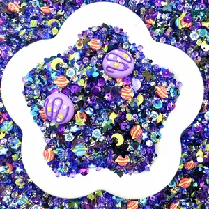Cosmic Cookie- Supermix DIY Craft Mix – Resin Rhinestones, Glitter, Clay Slices & Charms for Slime, Decoden, Snow Globes & Resin Art