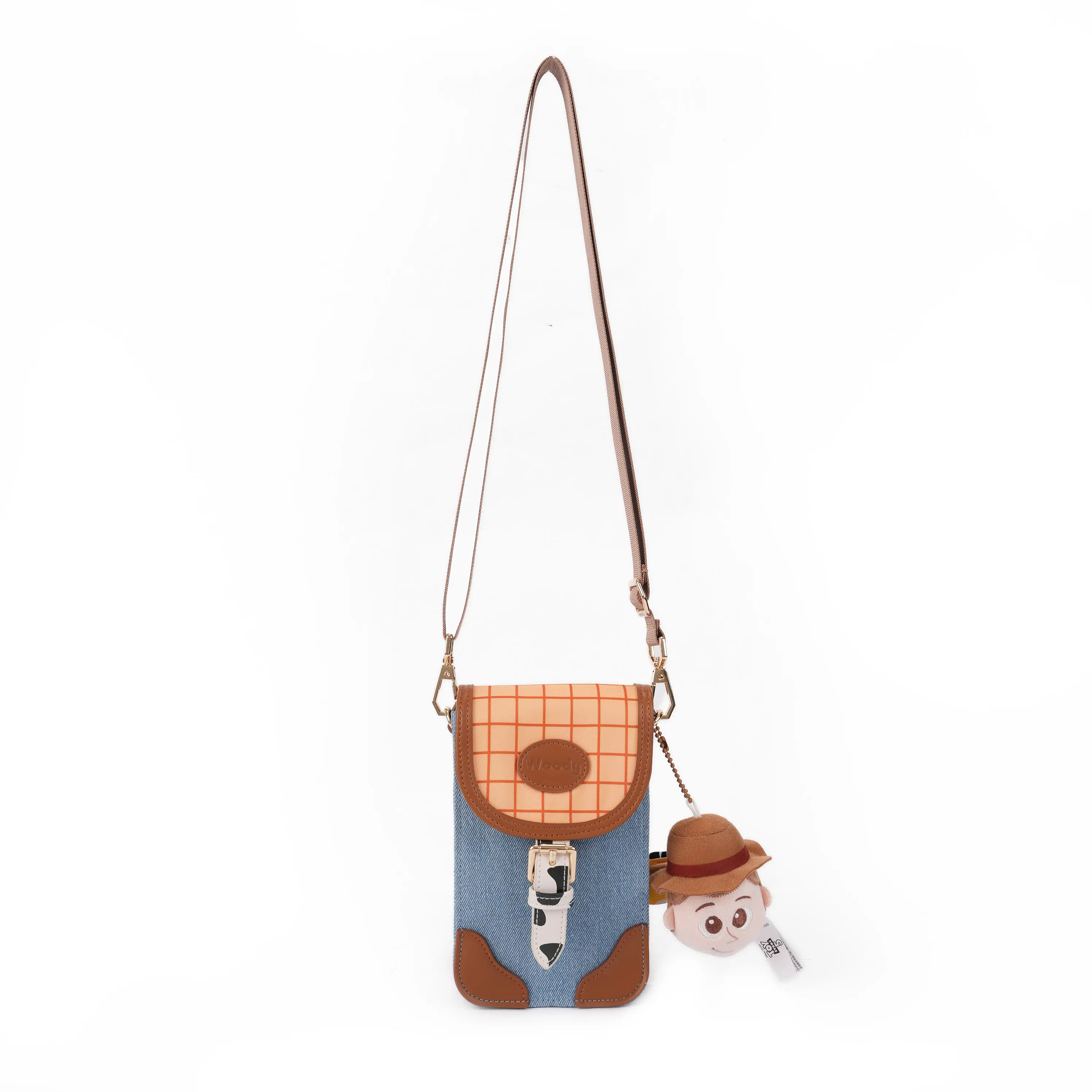 Women's MINISO x Disney Pixar Toy Story Woody Crossbody Bag - Cute Lightweight Shoulder Purse for School, Everyday Use