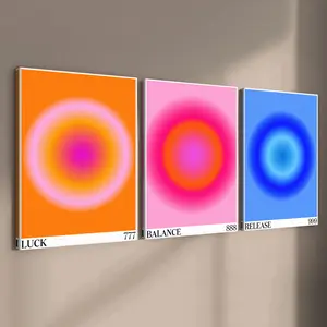 3 Count Wooden Frame Canvas, Luck, Balance, Release Gradient Poster, Perfect Living Room Decoration, Fashion Family Poster, Modern Art, Hallway Mural, Apartment Dormitory Poster, High Definition, Waterproof, Art, Canvas Prints, Wooden Wall Art