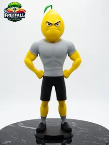 ANGRY LEMON-Freefall Studio AI Fruit Drama Produce Posse 3D-Printed Characters for Desk Decor TikTok Shop Exclusive