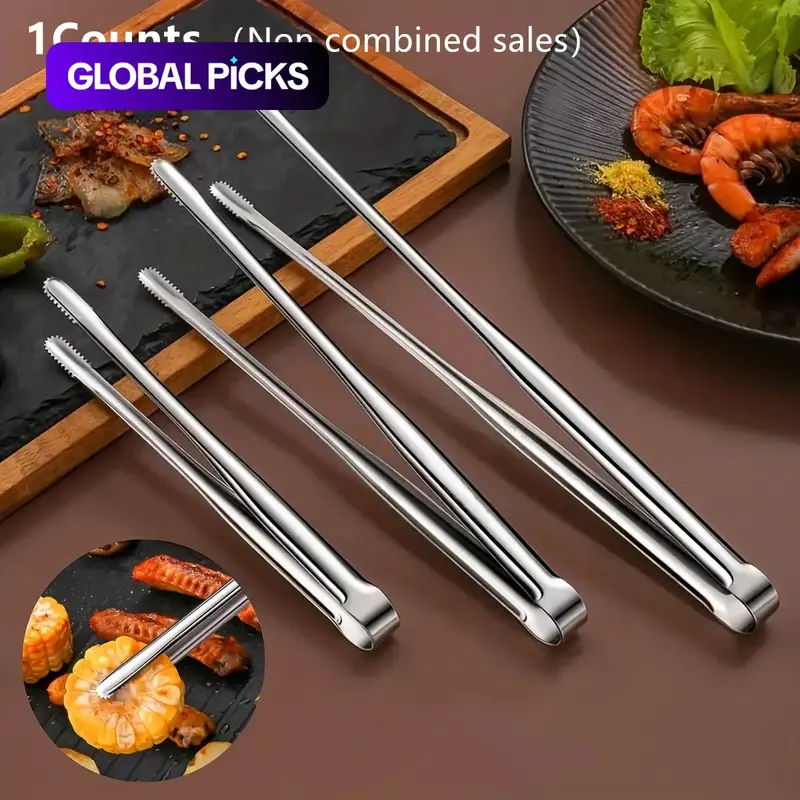 【Black Friday】Stainless Steel Barbecue Tongs, Durable Non-Slip Food Tongs for Kitchen Cooking and BBQ Grilling #GLOBAL PICKS