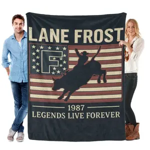 Lane Frost Blanket, Throw Trendy Blankets Funny Ultra-Soft Comfortable Warm Blanket Cute Decor Unique All-Season Blankets Quilt For Room Couch Car Sofa Camping, Birthday, Holiday Christmas Gift