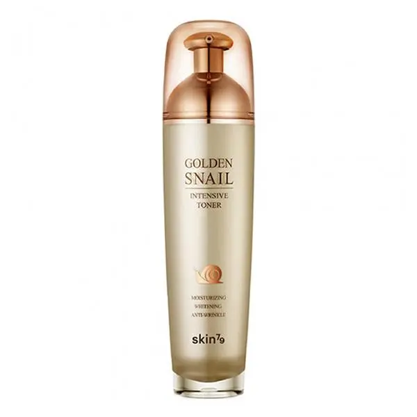 Skin79 Golden Snail Intensive Hyaluronic Acid Face Toner - 130ml Hydrating Liquid for Adult Dry Skin, Single Item Skincare Product, Red Ginseng, Adults, Intense Moisture, Concentrate, Combination, 12 Month Shelf, Dioscorea Japonica Root Extract, Dull, Moi