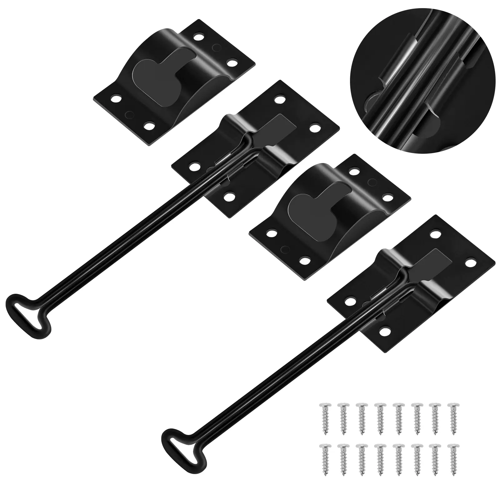 Rv Door Latch Trailer Door Latch 304 Stainless Steel Camper Door Latch Trailer Door Holder Rv Door Holder Rv Screen Door Latch 6 Inch Metal T-Style Door Holder For Cargo Trailer, Truck,(2 Pack)