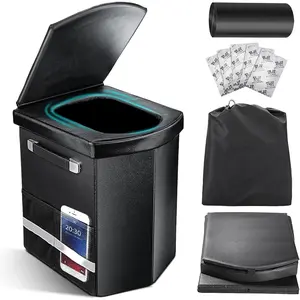 2025 Upgraded XL Portable Toilet for Adults,Tall Camping Toilet with Lid and Convenient Carry Bag, Portable Potty for Camping, Hiking, Car Travel,Truck, RV, Boating, Road Trips, Beach