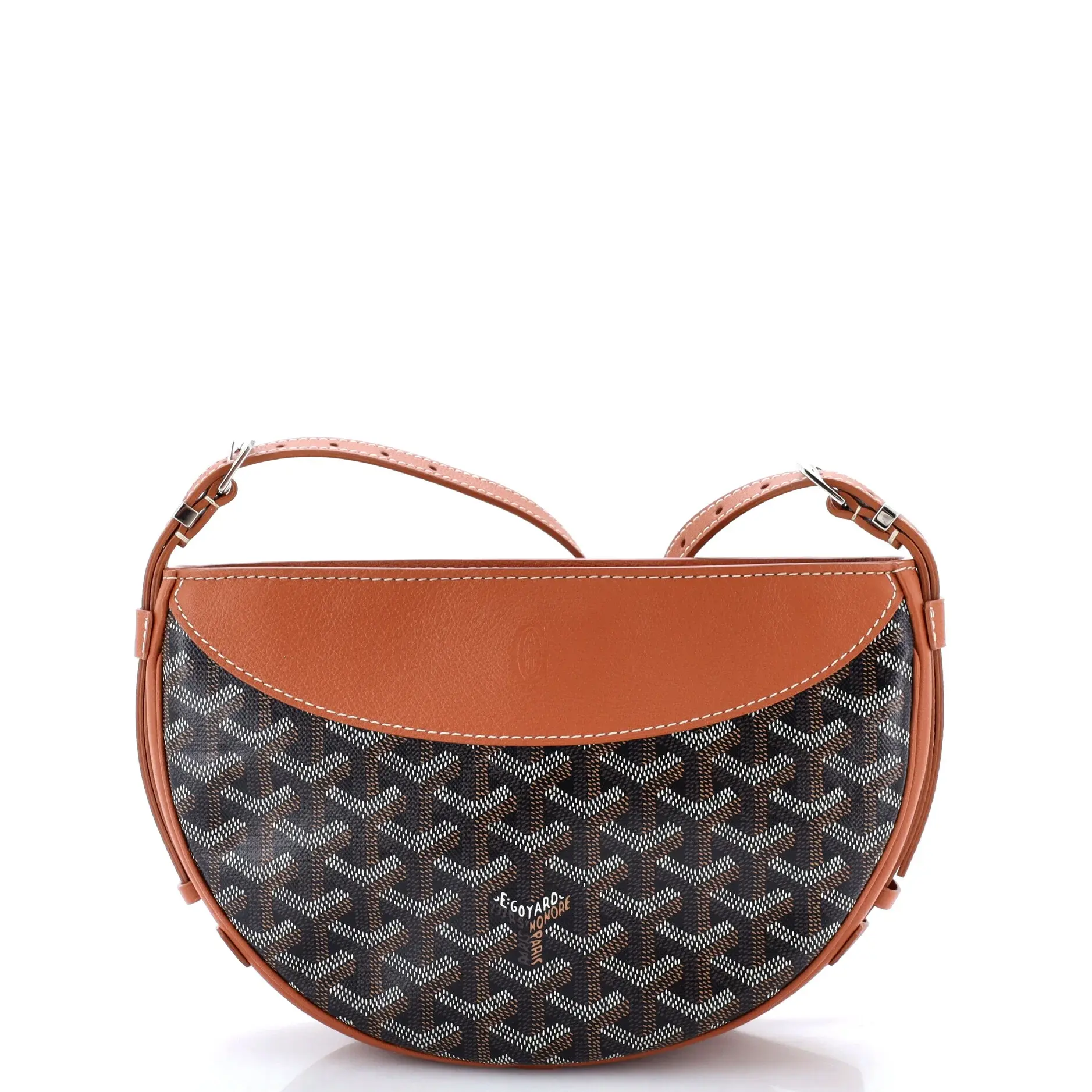 Pre-owned Goyard Canvas Coated Shoulder bags Hirondelle Shoulder Bag Coated Canvas and Leather by Rebag