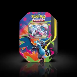 Pokemon English Mega Charizard X Tin CARDS