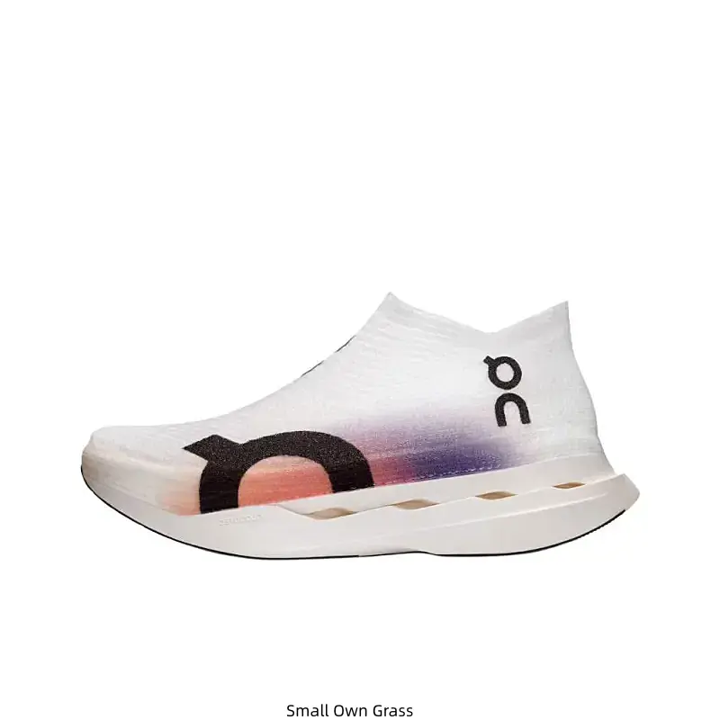 rendy Slip-On Sock Sneakers with a Stretchy White Knit Upper and a Unique Gradient Color-Block Design, Featuring a Cushioned Hollow Sole, The Ultimate Easy-to-Wear Shoe for Gym, Yoga, and Casual Outfits