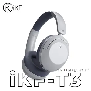 iKF-T3 Over-Ear Wireless Headphones Active Noise Cancelling Bluetooth 5.3 38ms Low Latency HiFi 125h Playtime Audio Electronic Earbud Headset headphones bluetooth noise cancelling headphones