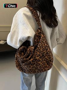 tote bag for women, fashion leopard pattern tote bag, casual shoulder bag for women, large capacity work bag, crossbody bag for daily life, trendy all-match handbag for commuters and students, tote bag for women