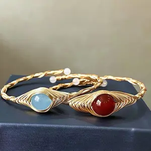 Bracelet Healing Natural Crystal Gorgeous Stone Bead Beads Gemstone Jewelry Energy Healing Love Girlfriend Boyfriend Souvenir Valentine Father Mother Anniversary New Year Christmas Halloween Birthday Gift