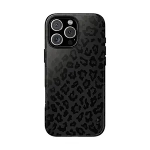 Black leopard print cheetah pattern Phone Cases Phone Cover Hard Case Tough 2-piece Phone Case