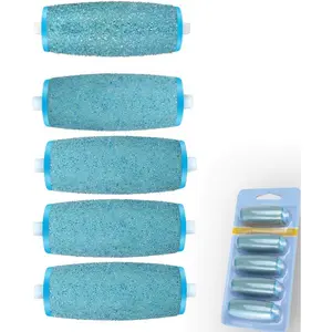 Electronic Foot File Replacements for Amope Pedi Perfect, Callus Remover Refills 1 Extra&4 Regular Contains Shell Powder