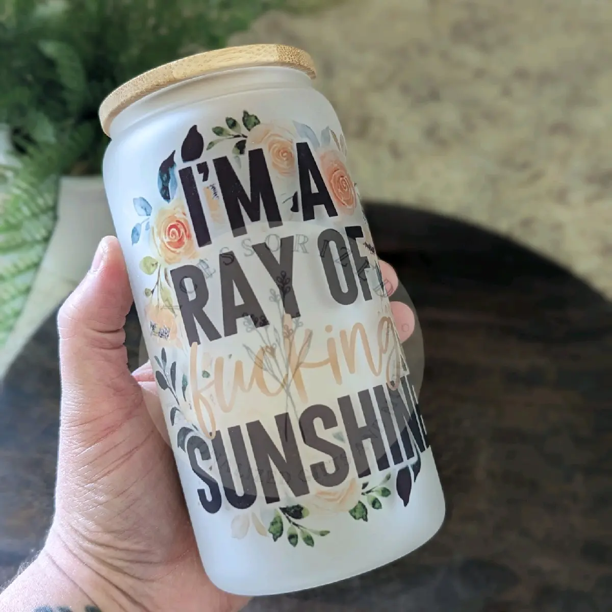 Ray of Sunshine Glass Can