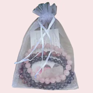 Crystal Healing Bracelets Gift Set 8mm - Premium Quality Natural Gemstones for Balance Protection & Positive Energy - Adjustable Sizing - Ethically Sourced - Perfect for Daily Wear or Meditation