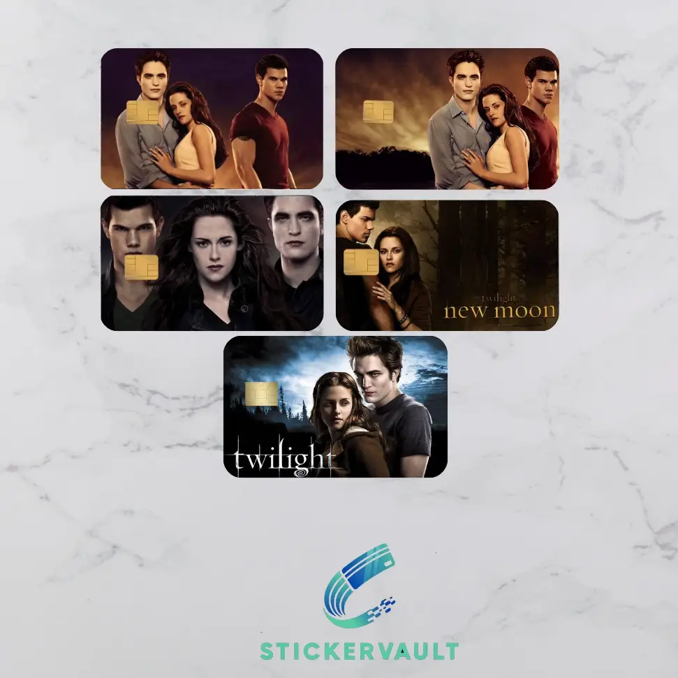 Twilight Edward Bella Jacob Debit Credit Card Sticker Small Chip