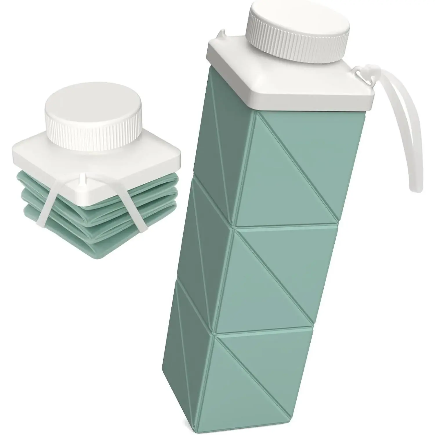 Collapsible Water Bottles 720ml 24.3oz, Foldable Portable Water Bottle, Lightweight Reusable Leakproof for Travel Camping Hiking Cycling Yoga Sports Outdoor School Office