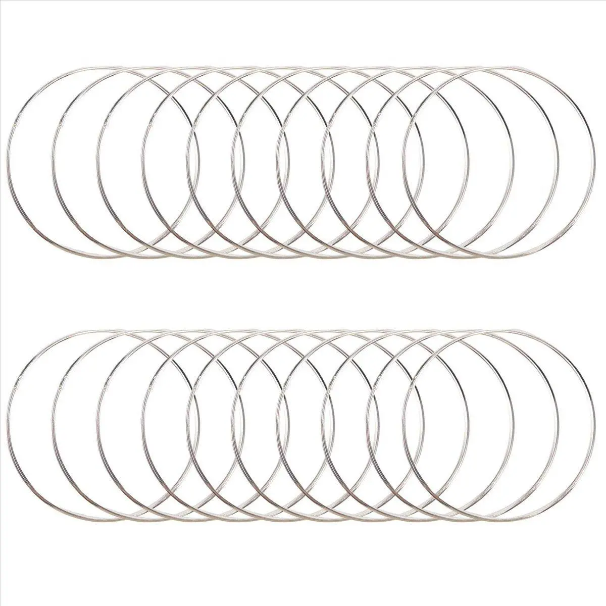 12 Pcs 4 Inch Silver Metal Rings Hoops Macrame Ring for Dream Catchers, Macrame and DIY Crafts