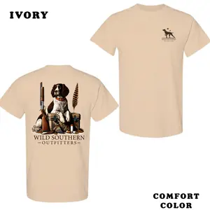 Wild Southern Outfitters Hunting T-Shirt | Bird Dog Graphic Tee | Pheasant Hunting Shirt | Outdoor Adventure Apparel | Gift For Hunter | Southern Style Hunting Dog Shirt