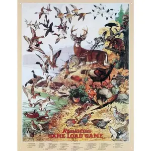 Retro Vintage Metal Sign Hunting Game Deer Fox Pheasant Tin Sign for Home Bar Kitchen Pub Wall Decor Signs 12x8inch