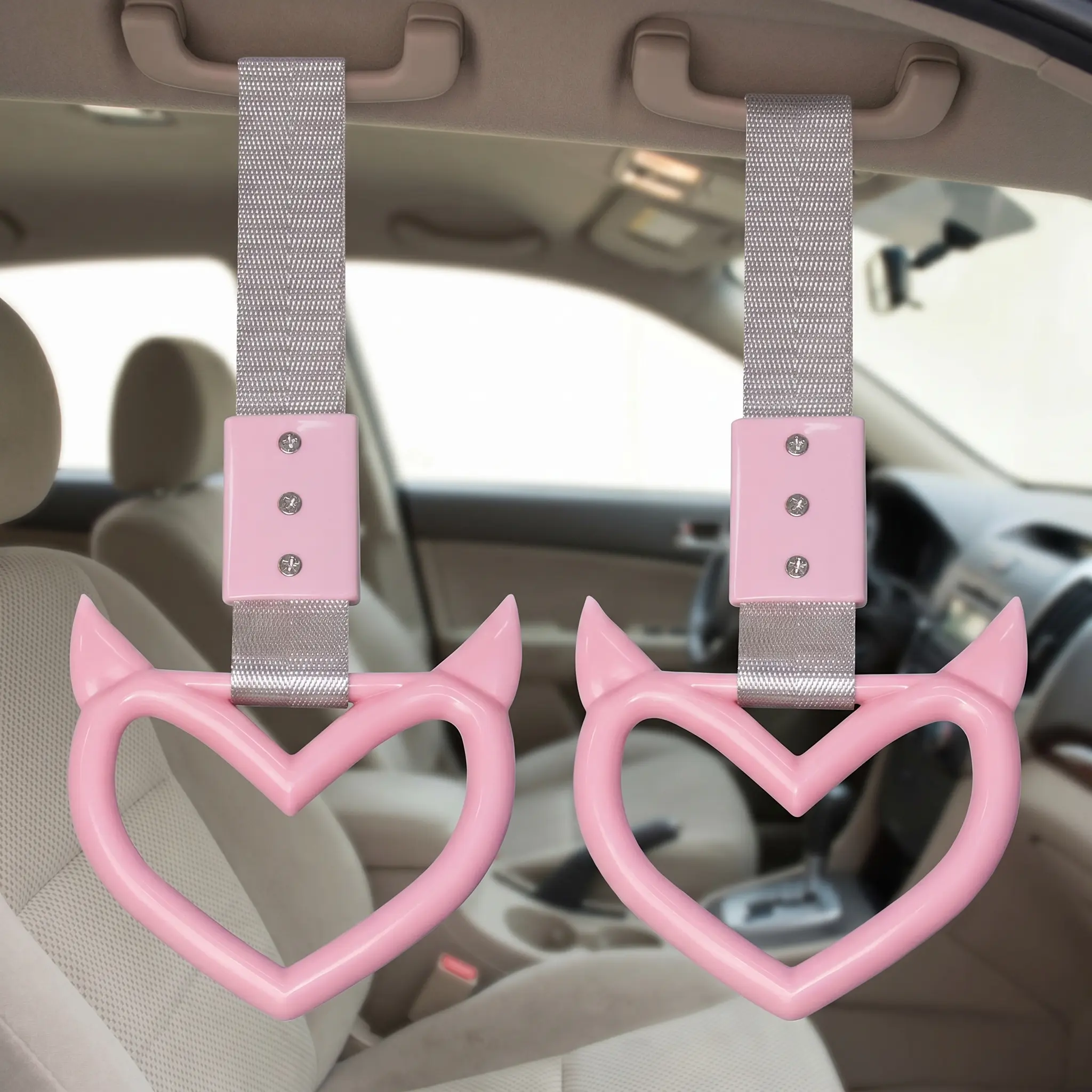 2-Pack Heart Handle Drift Pendant Keychains – Red Devil Car Charm Accessories 2-Pack Heart Handle Drift Pendant Keychains – Red Devil Car Charm Accessories