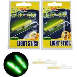 Fishing Glow Sticks Rod Tip Glow Sticks Fishing Rod Floats Glow Sticks Fishing Rod Night Fishing Light Fishing Green Fluorescent Light 20 count(10bags) #M #L #XL