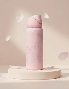 [NEW 2026] Owala FreeSip 32oz Pink Bow (945ml) Insulated Stainless Steel Water Bottle – Leak-Proof & Durable