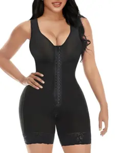 Women's Columbia Shapewear, Full Body Control Bodysuit with Hooks, Tummy Control and Butt Lifting, Spring Season, Button Style