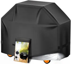 Grill Cover, 58 inch BBQ Gas Grill Cover for Outdoor Grill, Charbroil Grill Cover Barbecue Waterproof, Anti-UV for Weber Char-Broil Monument, Dyna-glo Nexgrill Spun Polyester