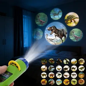 Dinosaur Projector Flashlight Portable Night Light Technology Toy for Kids Educational Latex Free ABS Material Vivid Projections Ideal Gift