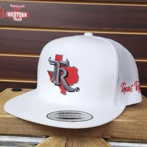 Red Steel Cap - White/White