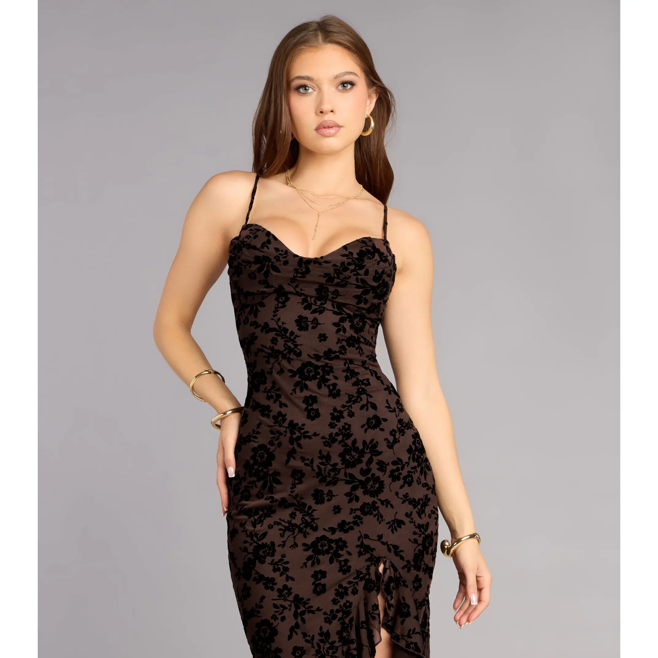 arden maxi dress Soft Blue Satin Bandeau Arden Maxi Dress