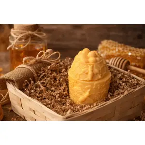 Artisan Handmade Honey Bee Goat Milk Soap Set, 2-Piece Honeycomb Gift Set with Goat Milk & Honey Essential Oil, Moisturizing Cleansing Body Wash Bars
