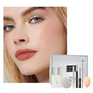 for Beginners - Includes Foundation Sunscreen Face Powder Concealer Mascara Puff Eyebrow Pencil & Eyeliner - Ideal for Starting Your Journey Full Professional for Beginners multiple style Gift Box christmas