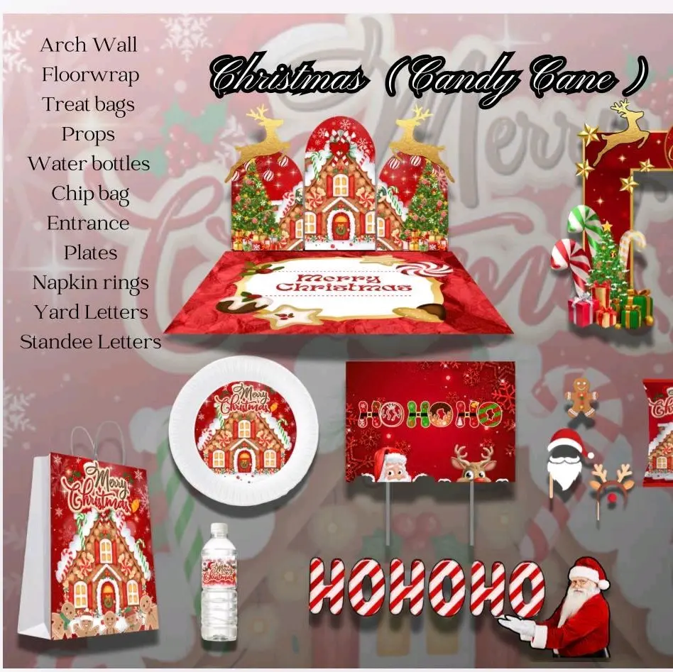 Customizable  Party Templates for Personalized Celebrations Decor Banners Christmas Candy Cone  Decorations Set Decor Banners Ornaments
