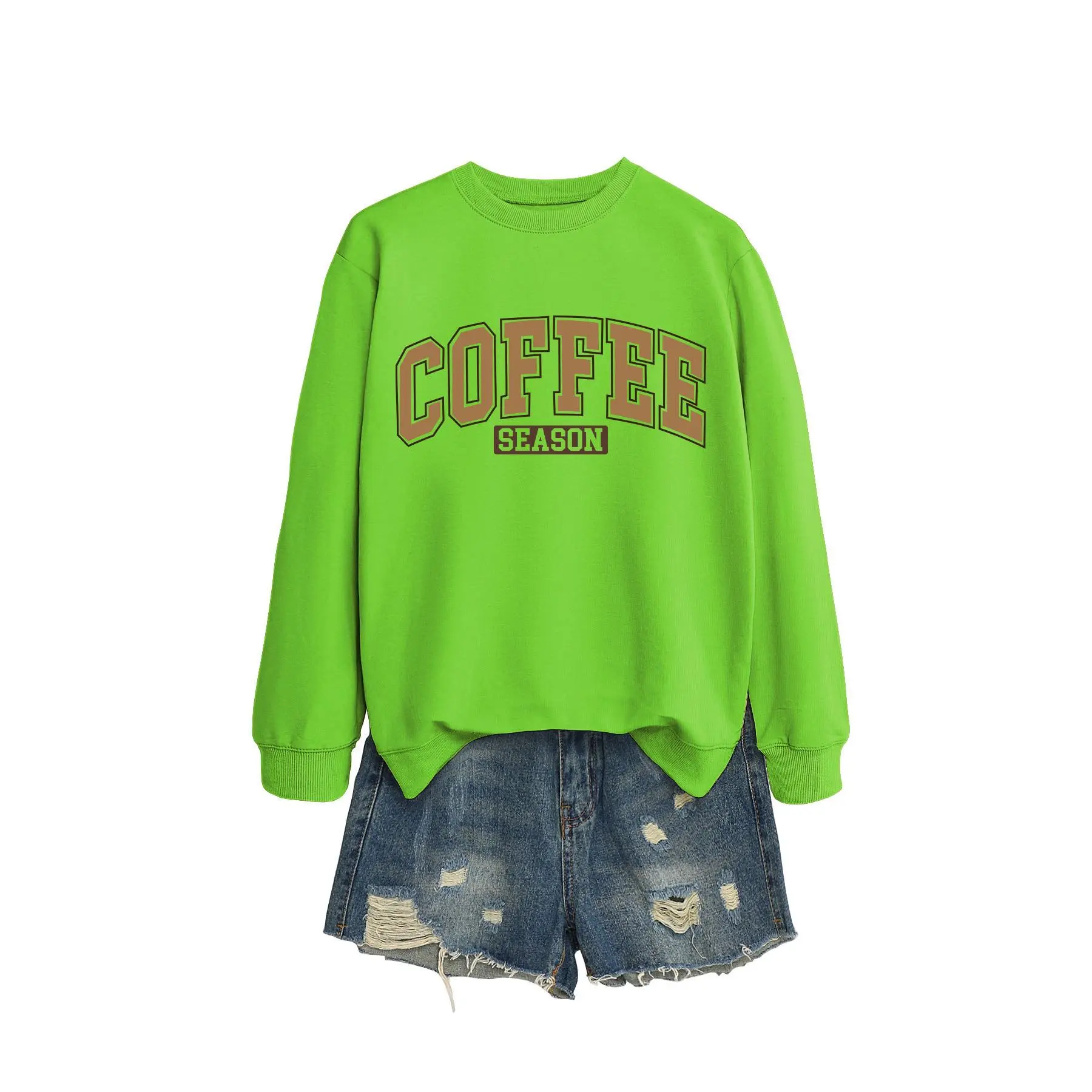 Fluorescent green hoodie (color image)