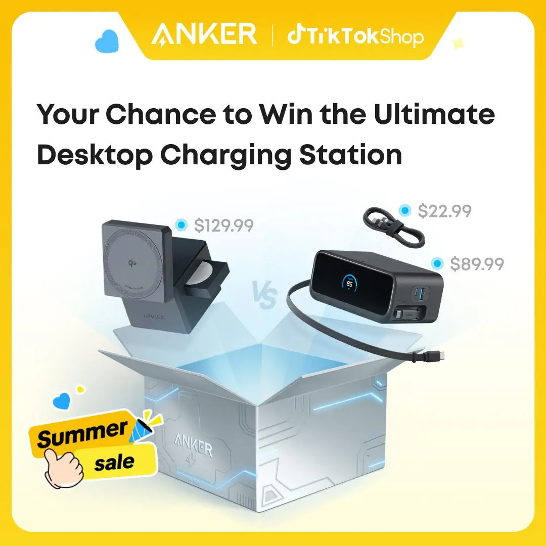 Anker Desktop Essentials Blind Box Power Bundle - Fast Charging Retractable Charger & Cable, Space-Saving Phone & Electronics Accessory