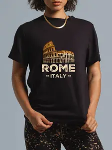 100% cotton Cool Vintage Roma Italia Colosseum Souvenirs, Rome Italy T-Shirt casual Fashion graphic tees for women