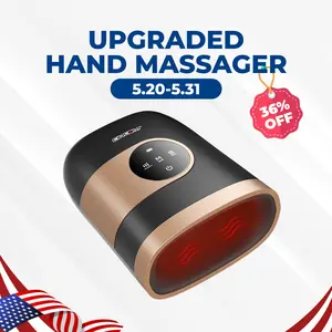 CINCOM Upgraded Hand Massager (BLACK), Cordless Hand Massager with Heat for Gifts, Mothers Day Gift, Mom Gift
