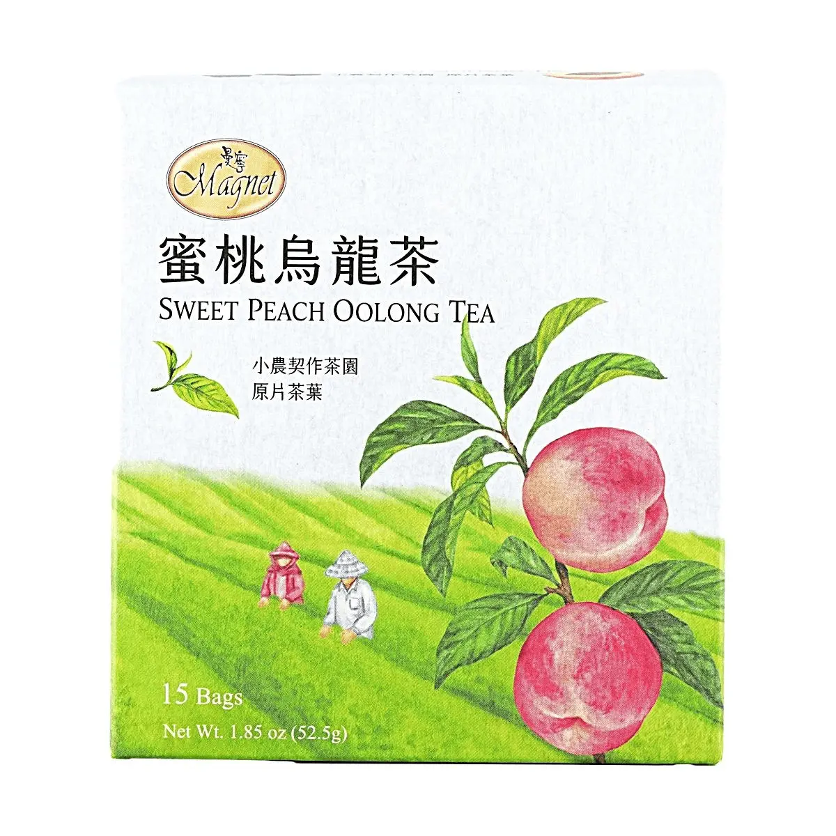 MAGNET Taiwan Peach Oolong Tea Bags - 15 Sachets, 52.5g - Premium Loose Leaf Blend for Refreshing Brew