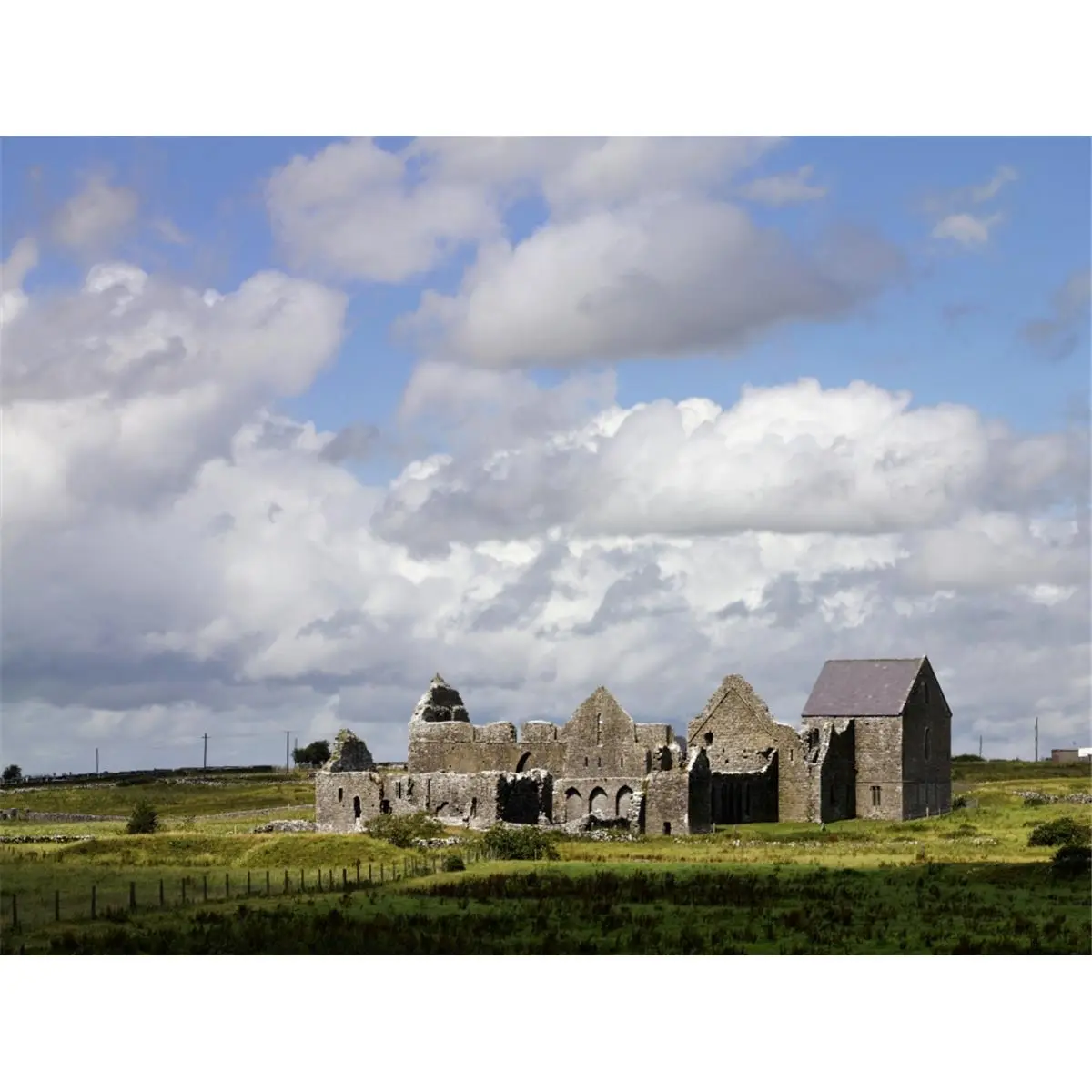 The Irish Image Collection Abbeyknockmoy Cistercian Abbey (Knockmoy, Co Galway, Ireland) Artistic Paper Photo Wall Art Poster Print, 16x12 in, Room Decoration, Home Decor Gift Idea