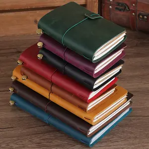 Genuine Leather Journal Vintage Planner Real Handmade Junk Journal Refillable Travel Notebook Victorian Crazy Horse Sketch Book e Travel Notebook trace journals special gift louise carmen notebook
